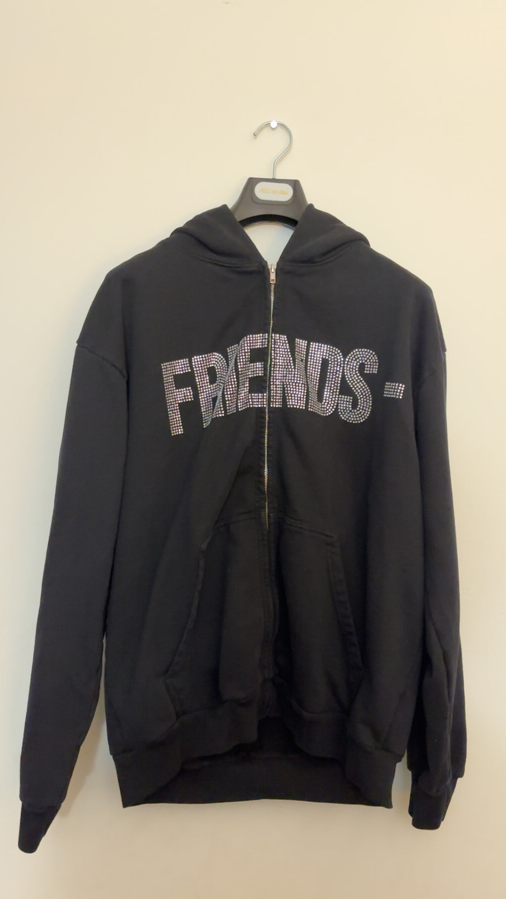 Vlone Swarovski Friends Rhinestone Black Hoodie